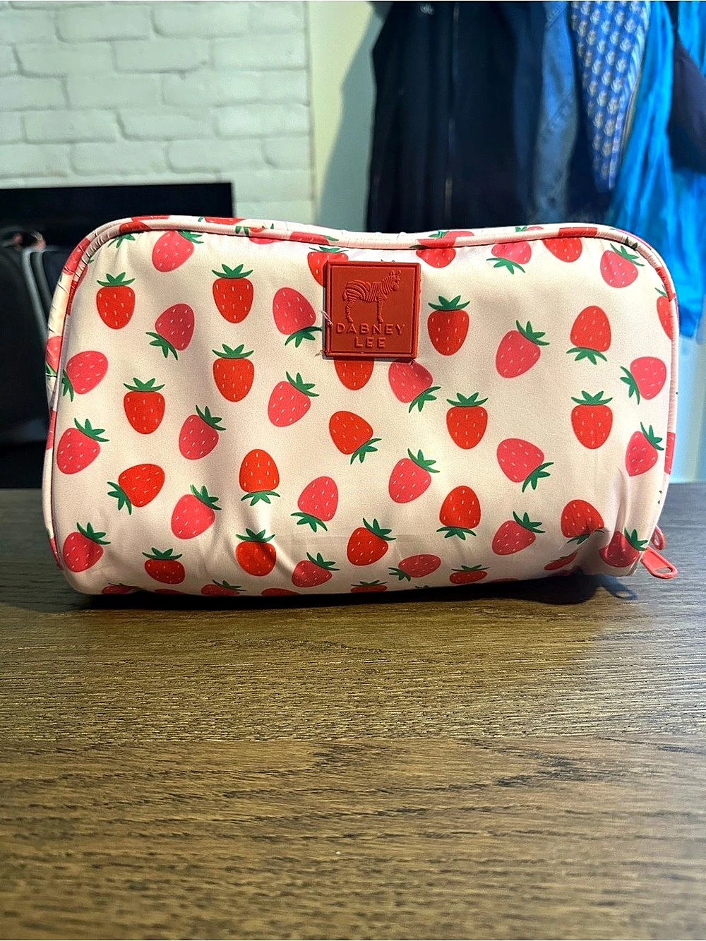 Strawberry Print Cosmetic Bag Like New